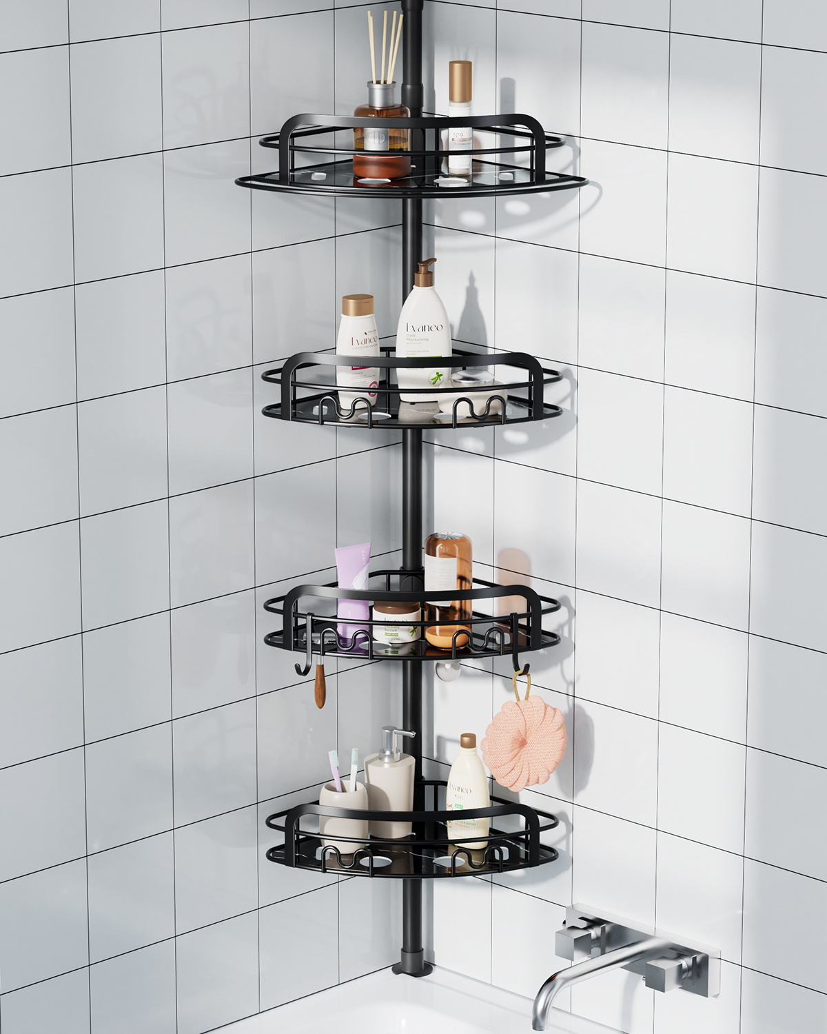 Corner Shower Caddy Tension Pole